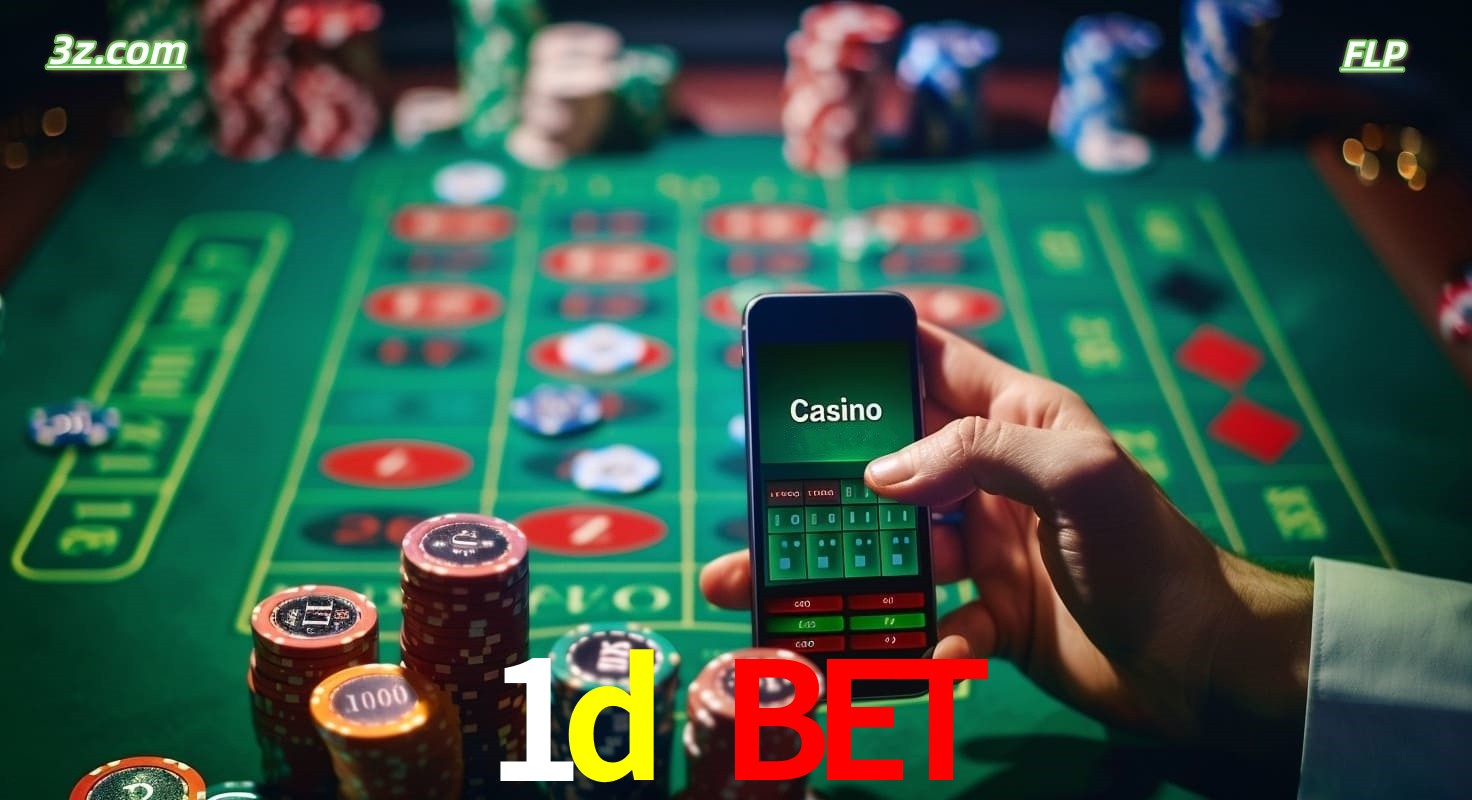 Cassino online móvel 1d bet com apostas em roleta e fichas de pôquer